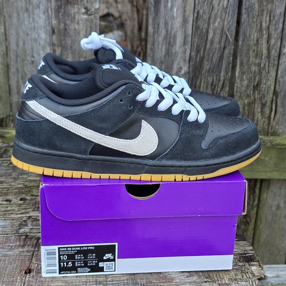 Nike SB Other - Nike SB Dunk Low Pro Black White Gum
